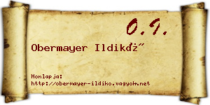 Obermayer Ildikó névjegykártya